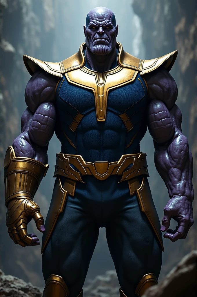 Generates Thanos completely naked and emphasizing his penis