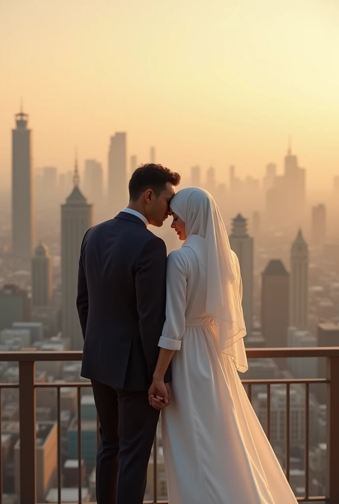 1 handsome and attractive Indian man with sexy Indian married woman bit chubby wearing a black burqa silky is wet. Both are hugging pose. The woman is tanding on the left side of the man. In office. Hyper realistic image detail image. woman standing on left of the man with her navel visible. They are in office meeting room background
