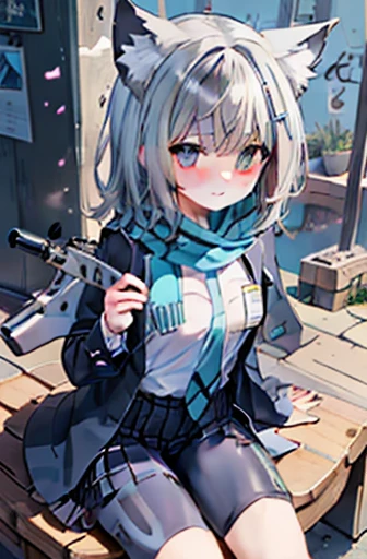 Large breasts，Kizi，Keep one's mouth shut，female focus，musculous，Muscular females，Rock music，obi strip，Serious，独奏，spiked hair，topless female，ripped clothing，ultra instinct，nipple bump，White hair，（（tmasterpiece））