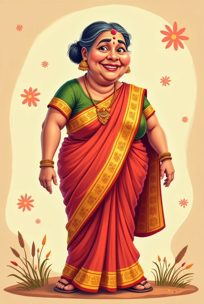 Indian mom cartoon washing clothes NAKED