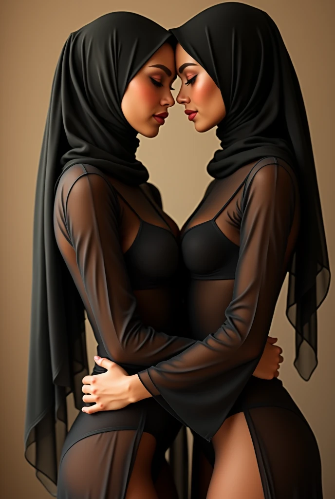 Black silk mother and child