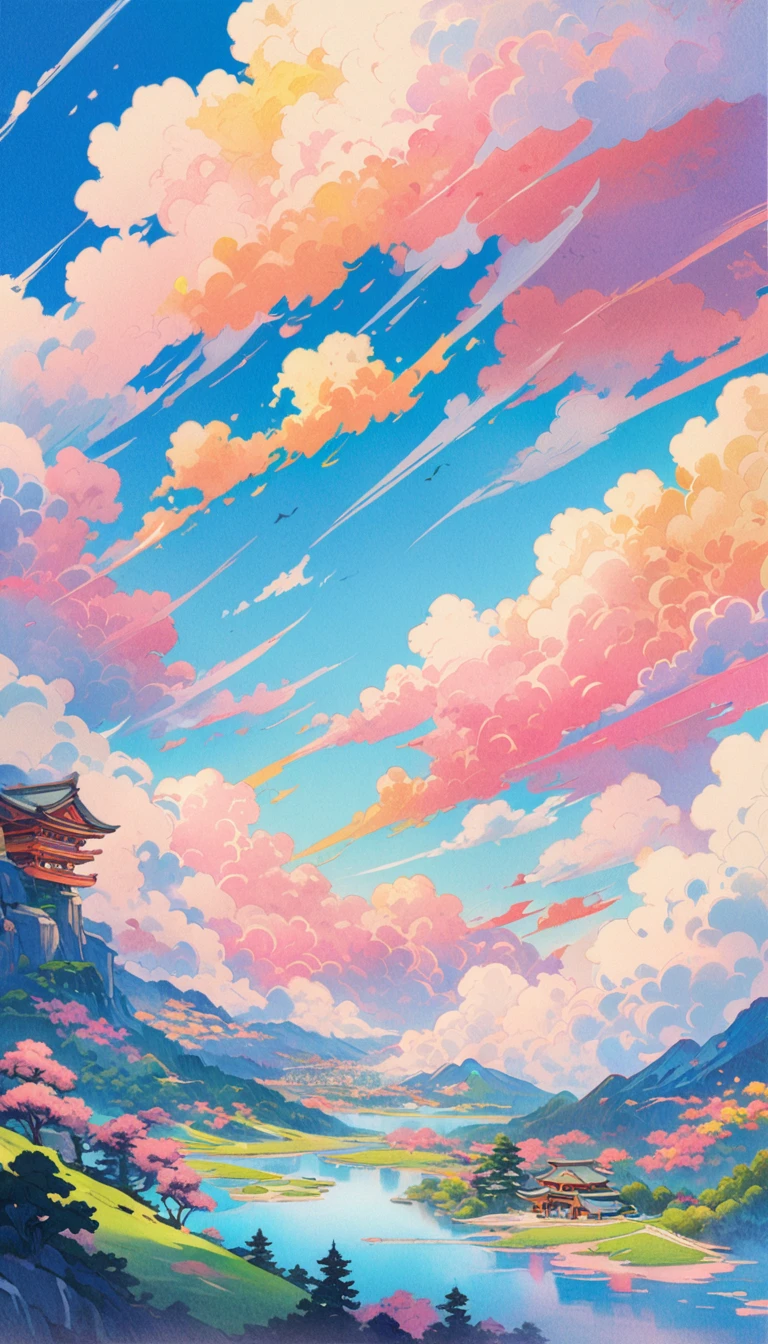 ((masterpiece)),(best quality)),Chinese style,In the sky, the clouds form a huge giant Chinese man with black beards,thick clouds,The sun shines,Pilgrims on the Road,hyper-realistic,Ultra photo realism, Real photos,8k,high definition,high quality,Master works,super-fine,(((OC renderer)))