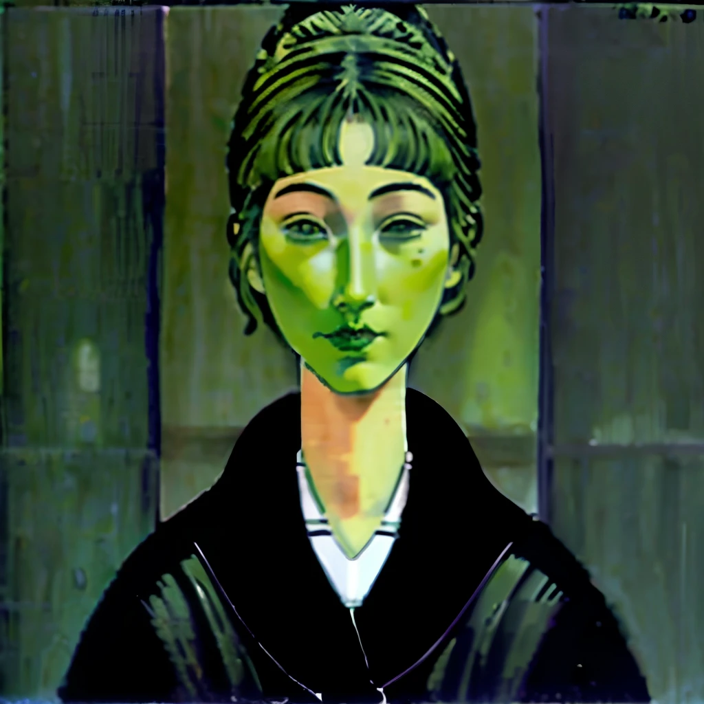 Green face woman、Can be viewed