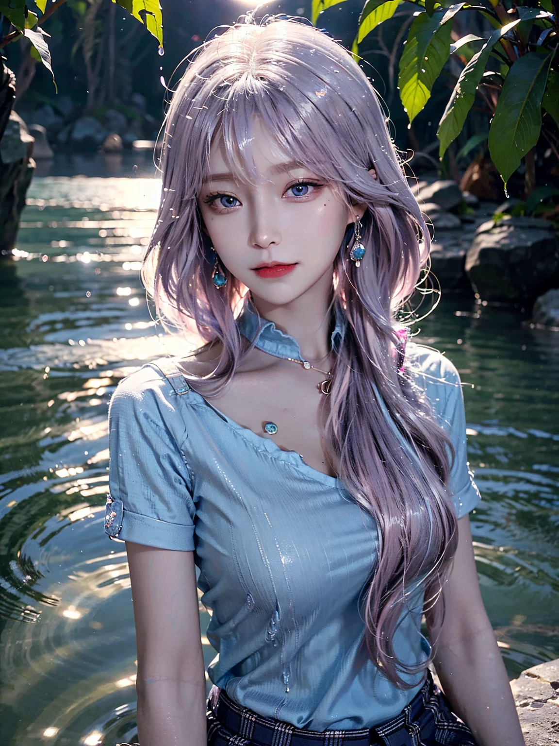 3d, ultra hd quality, woman face same as remain, same as original picture, super high resolution, pretty, top-quality, hight resolution, realisitic, masterpiece, Beautiful face, 4K, with a well-proportioned body, cloth texture, intricate details, beautiful detailed face, simple background, voluminous long hairs, hyper detailed, 8K, beautiful lighting, light smile, (realistic:1.2), good anatomy, trending on art station, detailed eyes, illuminated by soft natural light, photorealistic