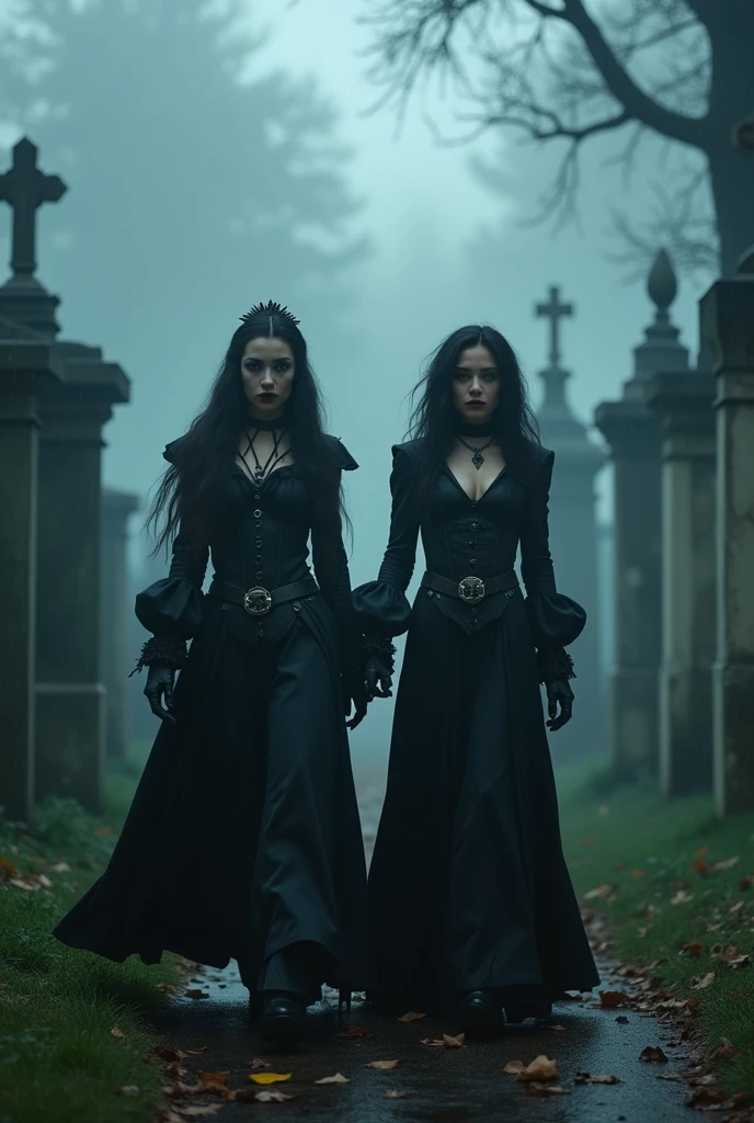 Beautiful 20 year old woman with short messy wavy black hair, wearing a red and black corset and black cloak with gothic qualities, standing in a cemetery at night with fog holding an old style lantern, red lipstick, realistic skin texture, cross neckless, looking at camera, Gothic Art, photo realistic, 8k