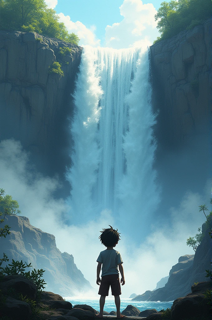 JOAÕZINHO of the Waterfall, a boy in a waterfall