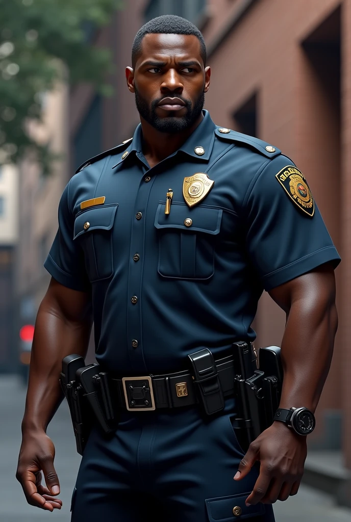 Black man sexy police