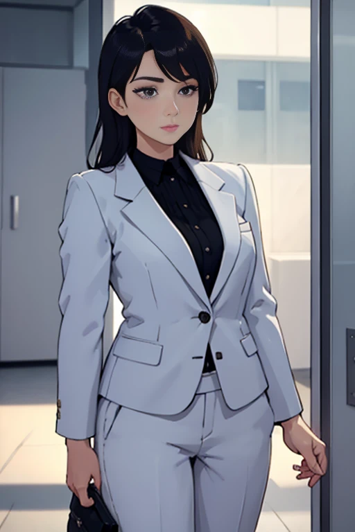 A career woman, 3, wearing a suit、