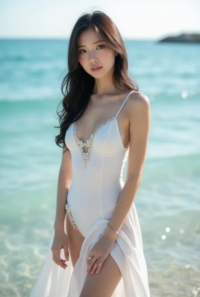 one-piece dress white summer