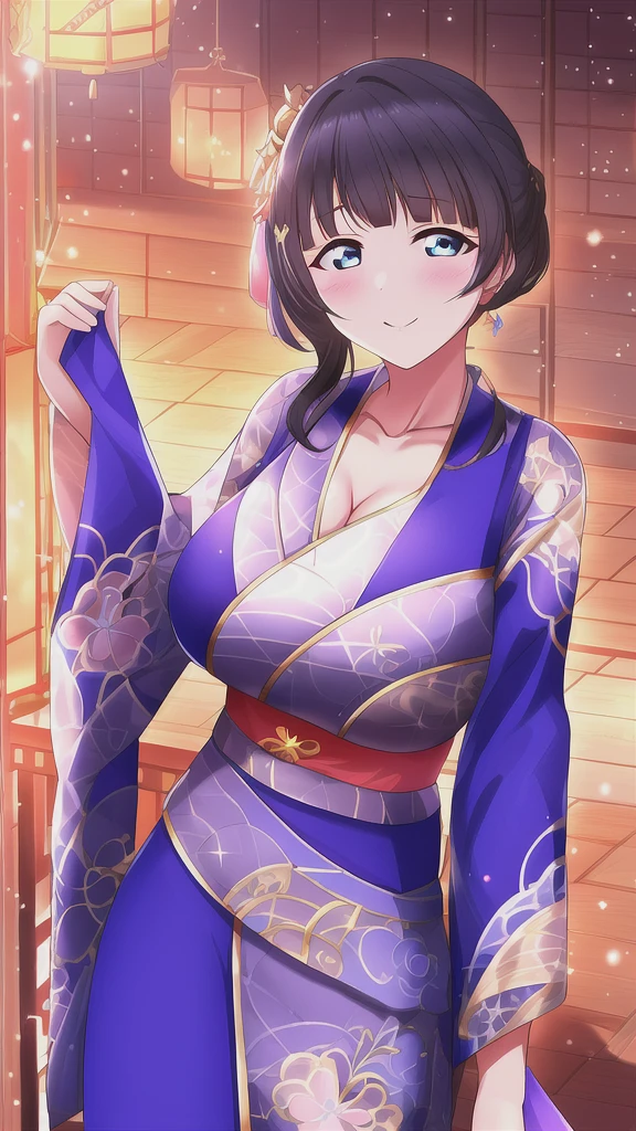  Love Live Asaka Karin、Huge_chest, alone, China_dress, 星nullの_null, Highest quality, Detailed face, Detailed eyes, High resolution,Upper Body、Evil female executive、Wicked Smile、chestの谷間、Sexy pose