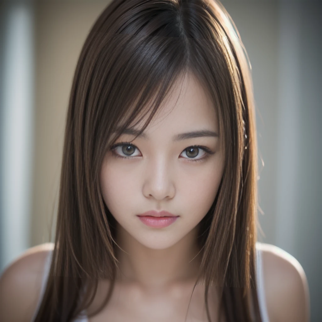 realisitic、Photorealsitic、(8K、Raw photography、top-quality、masterpiece:1.2)、ultra-detailliert、超A high resolution、
1girl in、Very beautiful 14-year-old Scarlett Johansson, extremely detailed eye and face、beatiful detailed eyes、
cinematric light、medium shot、Naturally closed mouth、(((Perfectly round natural)))、Pupil pattern iris of a caucasian woman with very high definition eyes)))
