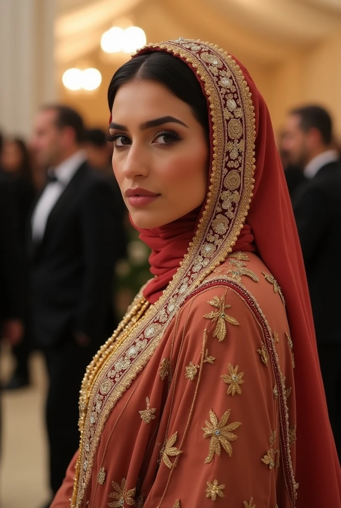 Photographic still of an Islamic princess, translucent skin,veins showing beneath it's skin, dark, onimous, extremely gorgeous, cats eye, pale pinkinsh skin, bloodlust, Ottoman Empire Era, forbidden Beauty, walking with her Pet kittens and Peacock in her Islamic Castle ’s garden and sits net to a marble water fountain which cause sprinkled on her pinkish cheeks, wearing long and huge transparent skin-tight princess outwear her gorgeous maids are standing in the back,