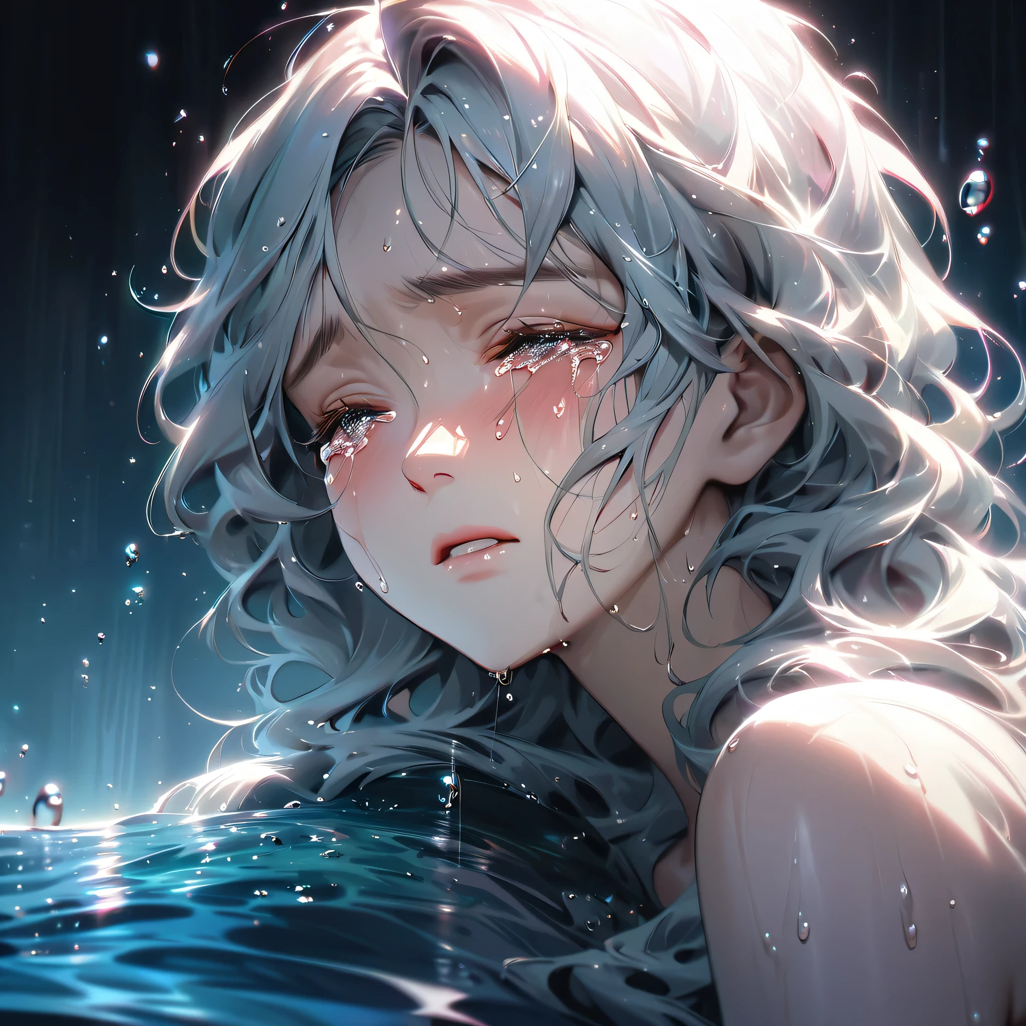 cry,Aesthetic,Extremely detailed,Tears,Red face,Wet eyelashes,Emotional expression,Extreme sadness,Drops of tears,Realistic textures,Highly refined details,Dramatic Lighting,Seamless color blending,Vibrant colors,Artistic Composition,Clearly layered brushstrokes,Emotional brushwork,Realistic water drops,Stunning realism,exquisite craft,Unforgettable beauty,Evocative atmosphere,Emotional scenes,Silent Sadness,In stark contrast to,Melancholic atmosphere,Endless depth,Luminescence,The highlights of Luminescence,Subtle shadows,Intimate close-up,Precise contours,Striking emotions,Smooth brushstrokes,Touching description,Attention to detail,Aesthetically pleasing,Heartbreaking,'s art