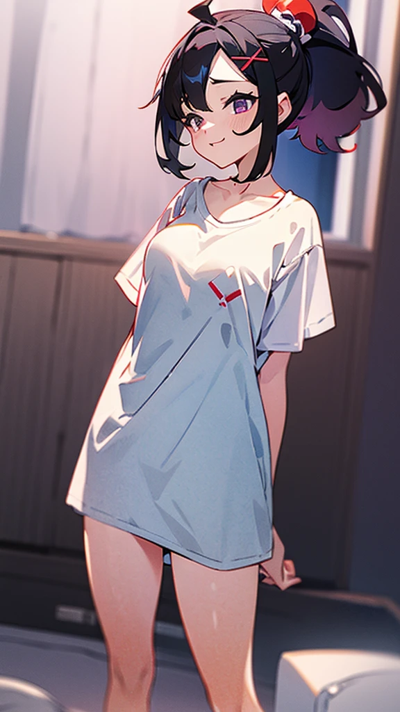 bed, bed room, (((((night))))), (((((darkened room))))), teenagers girl, one girl, thighs, (sweat), (wet skin), ((erotic)), ((sensual)), (Wall in background), (simple background), (Close-up of a girl), warm color scheme, Extremely exquisite body, beautiful detailed glow, cinematic lighting, 4K illustration, masterpiece, best quality, by top artist, by famous artist, by plo artist, (((gym uniform))), (simple gym shirt(white)), (((gym buruma(red)))), (see through shirt), ((Authentic shiny skin texture)), ((Soaked skin)), ((radiant skin)), ((bob cut hair)), (black hair), ((((cool girl)))), (((expressionless))), ((black eyes)), (scornful eyes), (reproachful eyes), (disgusted eyes), (Girl glaring), (cowboy shot)