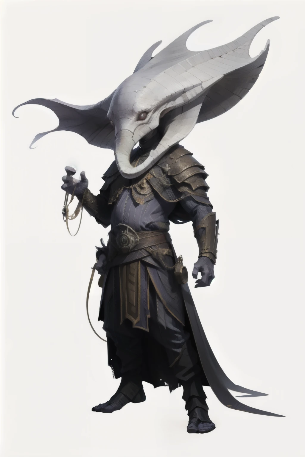 RPG , gerar com white background, png, white background, generate with whole body, mindflayer
