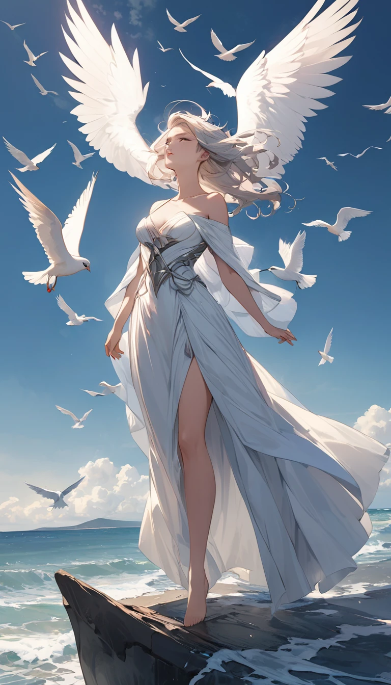 mujer en la playa