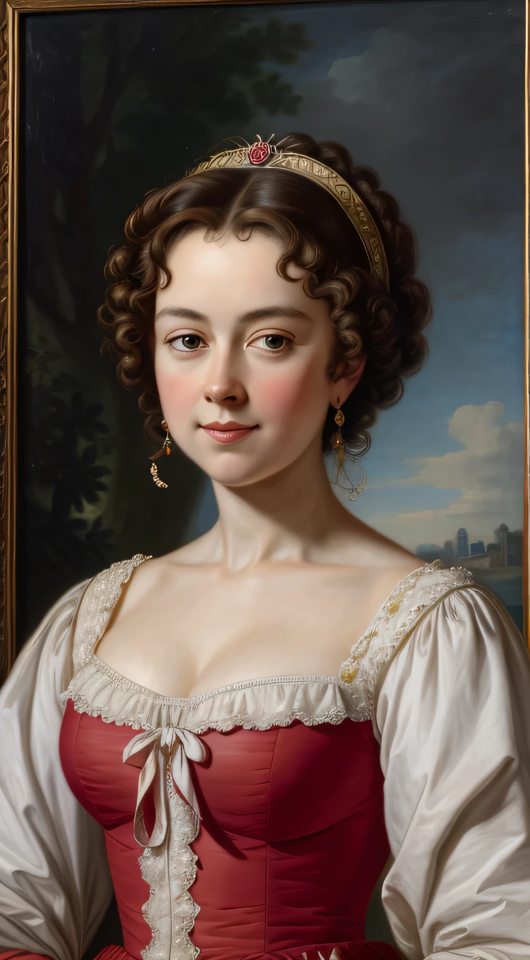 Baroness de Crussol, masterpiece, portrait by Elisabeth Vigée-Lebrun, high resolution, very detailed, HD quality