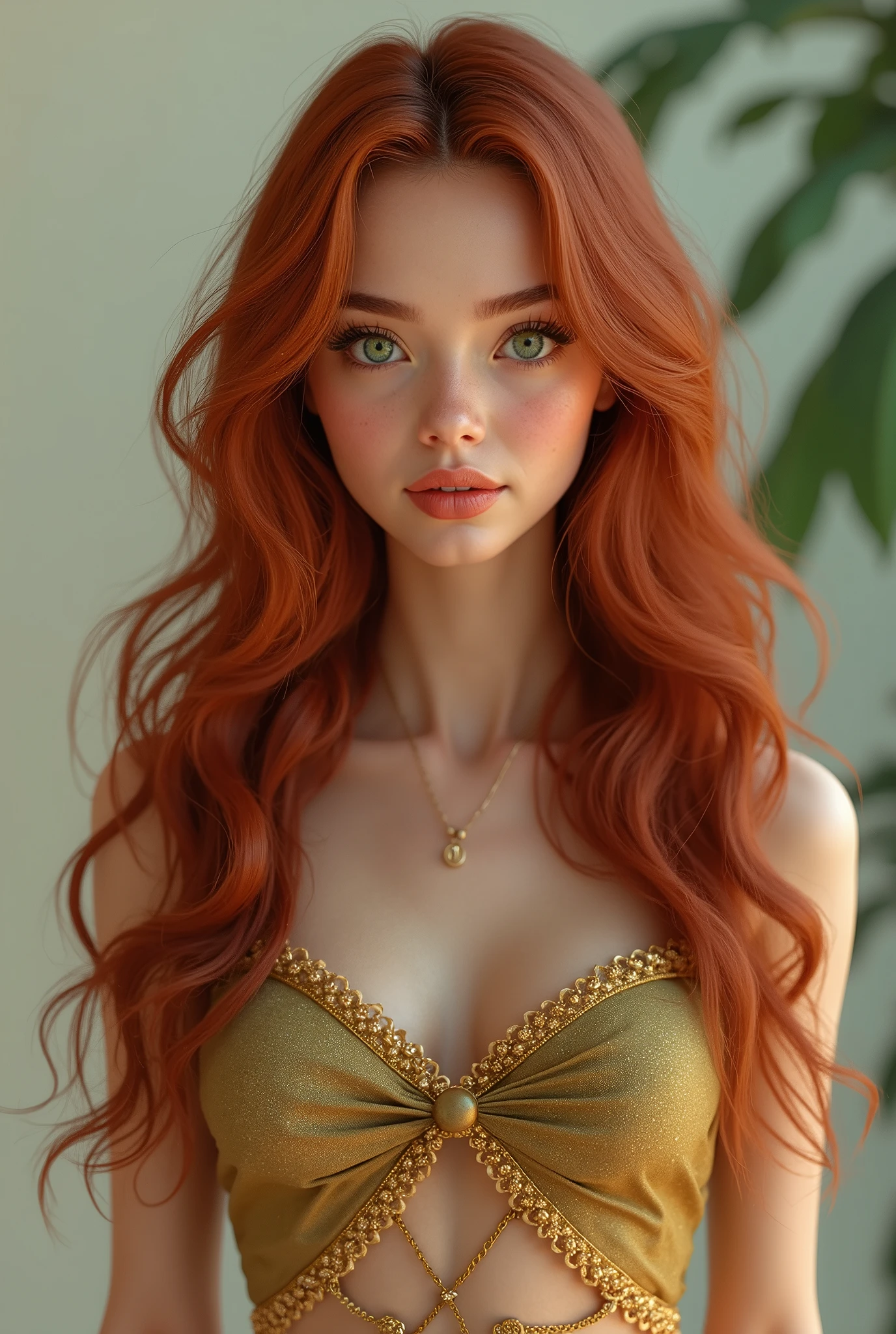 PICTURE REALISTIC, coherent image, detailled image, 1girl‚ brown eyes‚ beautiful eyelashes‚ (chestnut hair)‚ (chestnut hair curto), (chestnut hair curtos e cacheados), (Messy hair) vestimentas, sitting on a bench, breasts big, thick thighs‚ pastel and vibrant colors, chibi style, lineart, Simpler