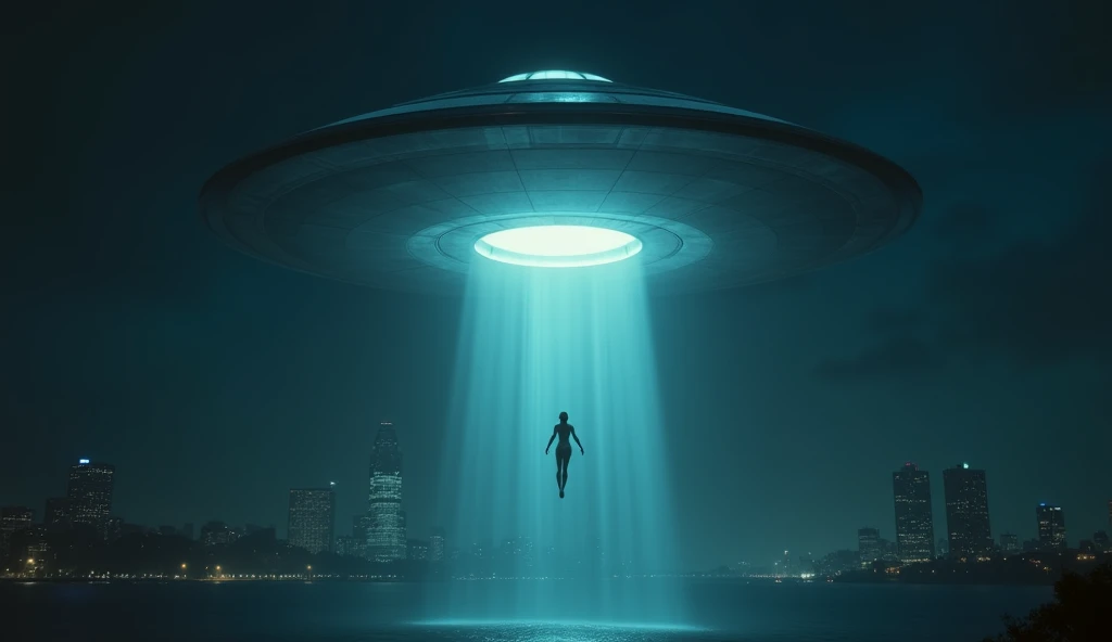 (photorealism:1.2), alien outside touching an airplane window with three fingers in the dark of the night