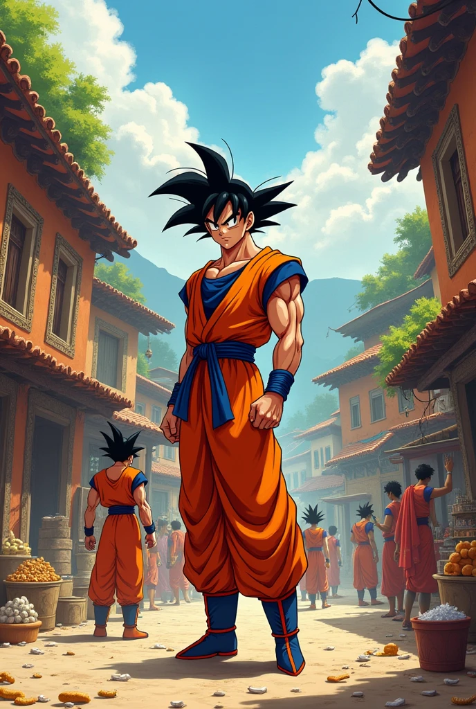 Goku in Persia walking tords a musk and people are greting him