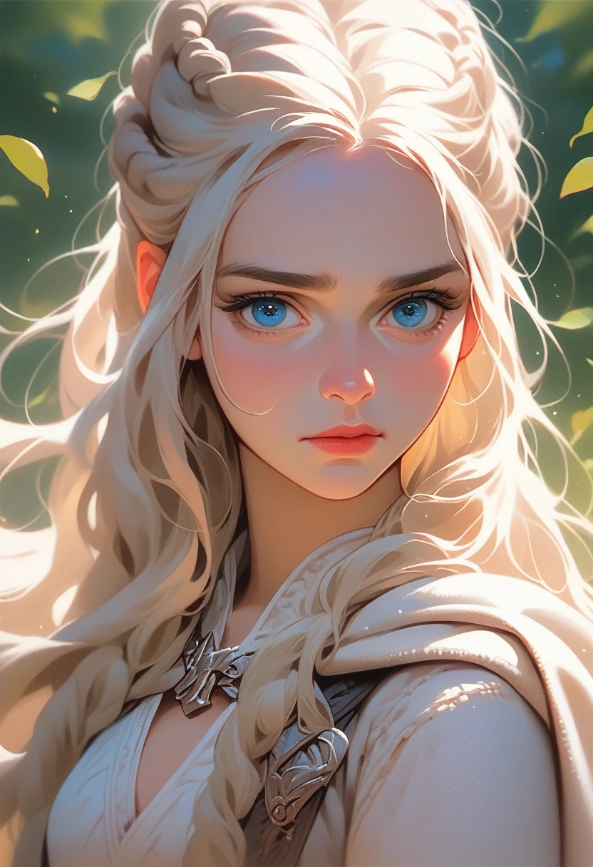 Daenerys Targaryen, girl, character, portrait, blue eyes