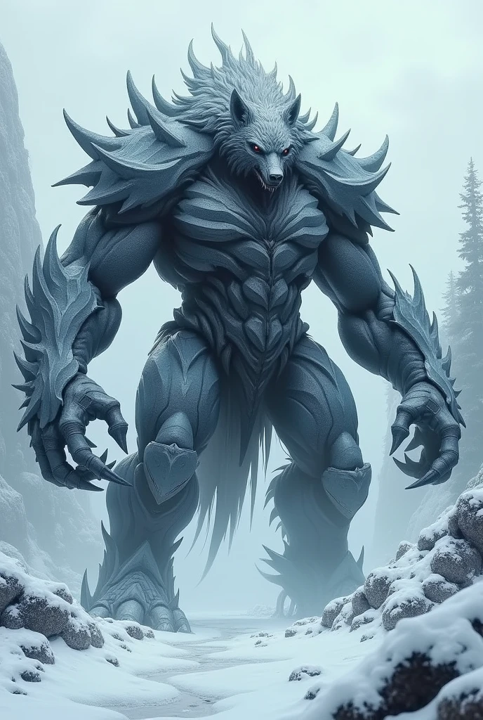 Large female breasts, Werewolf female, girl during transformation to werewolf, full body, large breasts, big bobs, without clothes, naked, (werewolf:1.3), snow, snowing, (ice), icicles, frozen, chilling, chilled, ominous, horror, creepy, tall, wearing body armor made of human bones, (skull:0.9), (ribcage:1.2), piercings, fur details, fur pattern, (lightning strike), (lightning), storm, cloudy sky, backlighting, forest, nighttime, mist, fog, full moon, detailed claws, glowing, ominous aura Halo, jewelry, necklace,  (fangs), smile, snarl, punk, wild hair, masterpiece, best quality, intricate detail, absurdres, chromatic aberration, depth of field, professional photography, soft lighting, tone mapped, highly detailed, sharp focus, dramatic lighting, intricate details, cinematic, 8K, incredible shadows, realistic, (highly detailed background:1.0)