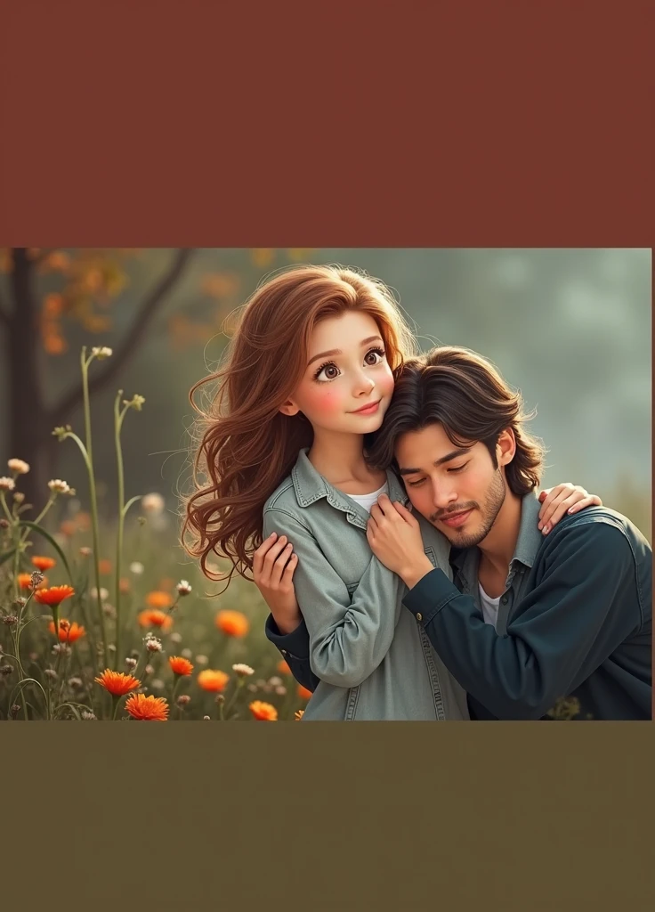 A girl sitting on boy
