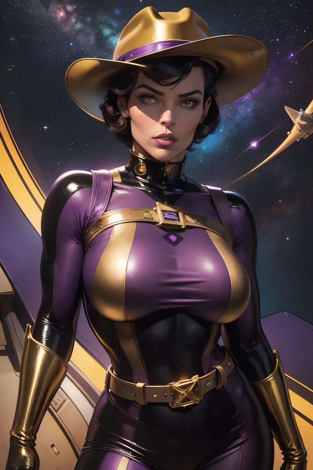 (Nubile Lee Meriwether), (Young seductive submissive Lee Meriwether), pale skin, dark hair, (big elaborately coiffed hair with large side rolls), (wearing purple genie harem clothing), very obvious camel toe, very obvious underboobs, in star trek the original series, (4K, 8K, best resolution), cinematic, hyper-detailed, hyper-sharp, hyper-realistic, symmetrical, "100% anatomically correct", octane render