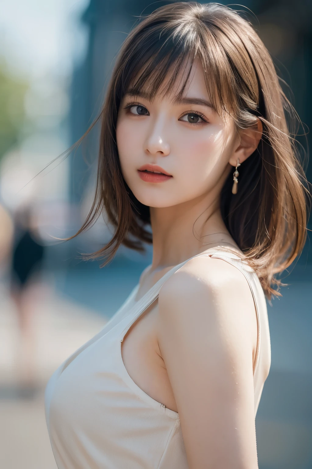 One Girl, (Elegant summer outfits:1.2), (Beautiful Japanese idol portrait photos),
(Simple background in light colors:1.3),
(RAW Photos, Highest quality), (Realistic, photo-Realistic:1.4), masterpiece, 8K Portrait,
Very delicate and beautiful, Very detailed, 2k wallpaper, wonderful, In detail, Very detailed CG unity 8k wallpaper, 
Very detailed, High resolution, 
Soft Light, Beautiful detailed girl, Very detailed eyes and face, Beautiful and sophisticated nose, Beautiful attention to detail,
Cinema Lighting, Perfect Anatomy, 
Slender body, Small breasts, Medium Hair, Bokeh, Dynamic Angle, (Elegant and sophisticated atmosphere)