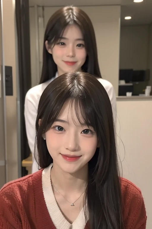 Japanese、8k、Ultra Detail、フォトReal、Realistic and accurate depiction、Realistic and accurate human anatomy、High resolution、Highest quality、Wife、Perfect cuteness、Random hairstyle、Real、Beauty、Idol、Gentle expression、No makeup、happinessそうな笑顔、masterpiece、refreshing、wife、35歳のwife、2-year-old daughter、Two-shot photo、happiness、2 people、Medium Hair、Inside a Western-style house、Coming to the camera、happinessそうな表情、A loving smile、happinessそうな親子、No makeup