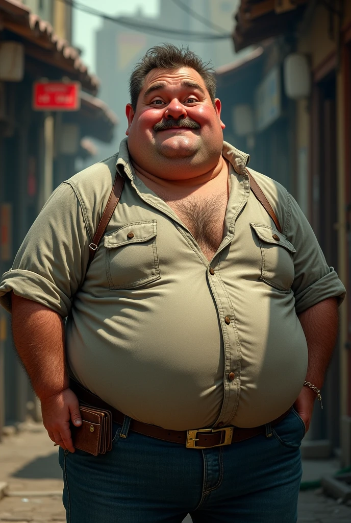 A fat 15 year old boy with short curly hair believing in a religion called "jojism" taking over the world and making it fatter