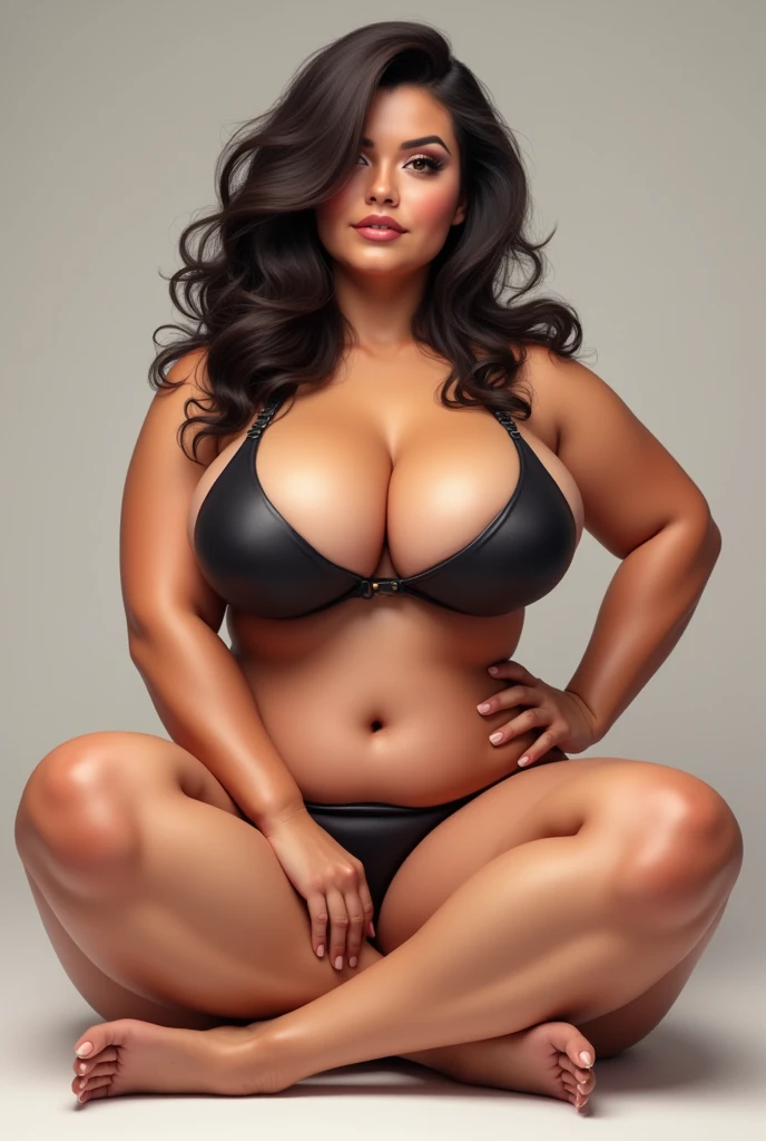 MILF, BBW, photo vintage, archives, very Busty, visage parfait, erotic, NOIRE , tache de rousseur, 1969, Aroused, american shot (3/4 coupoulant, legs spread, leopard bikini, smilling , seeing underboobs, VERY BIG TITS