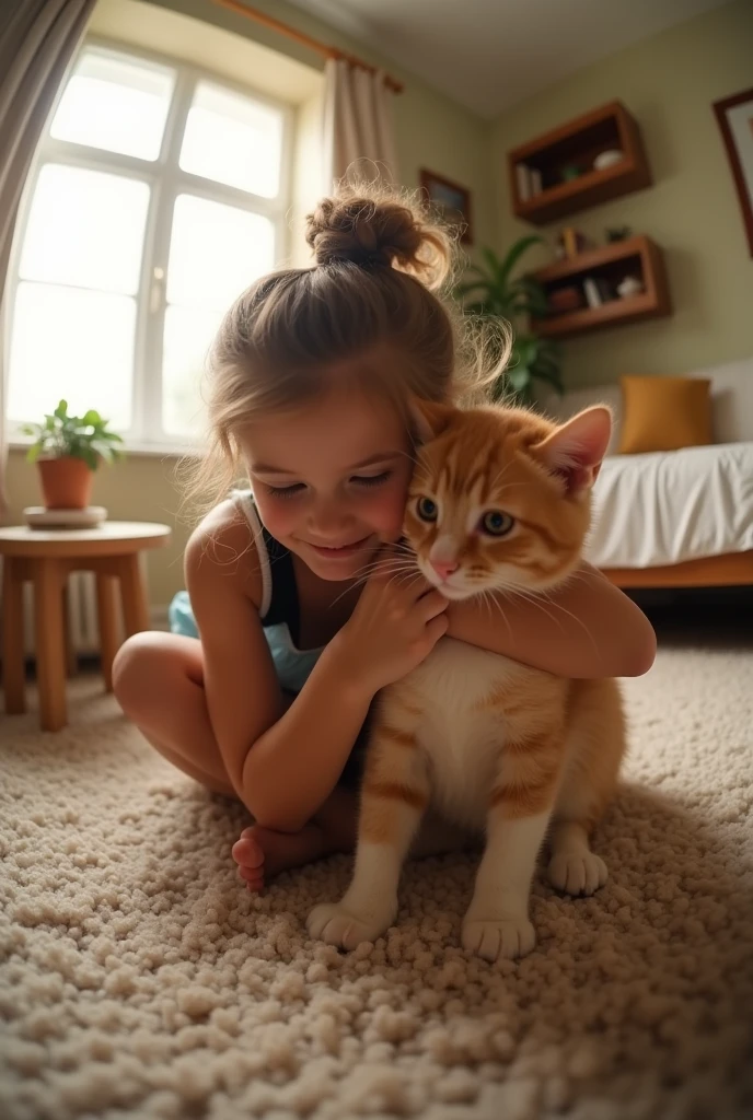 Girl holding her pussy