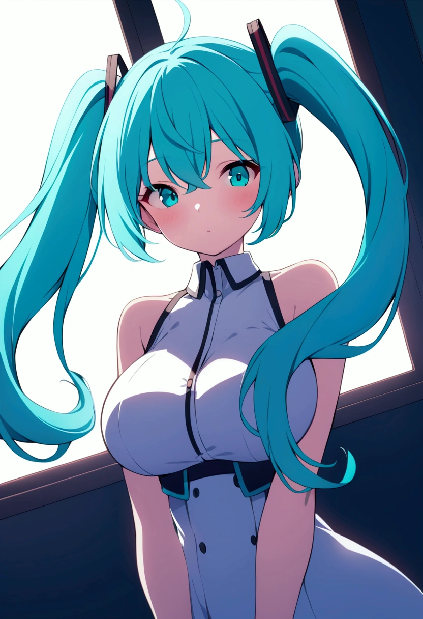 masterpiece, Highest quality,One girl, Hatsune Miku, Huge breasts, Huge breasts, Huge breasts, Huge breasts, Huge breasts, Huge breasts, Huge breasts