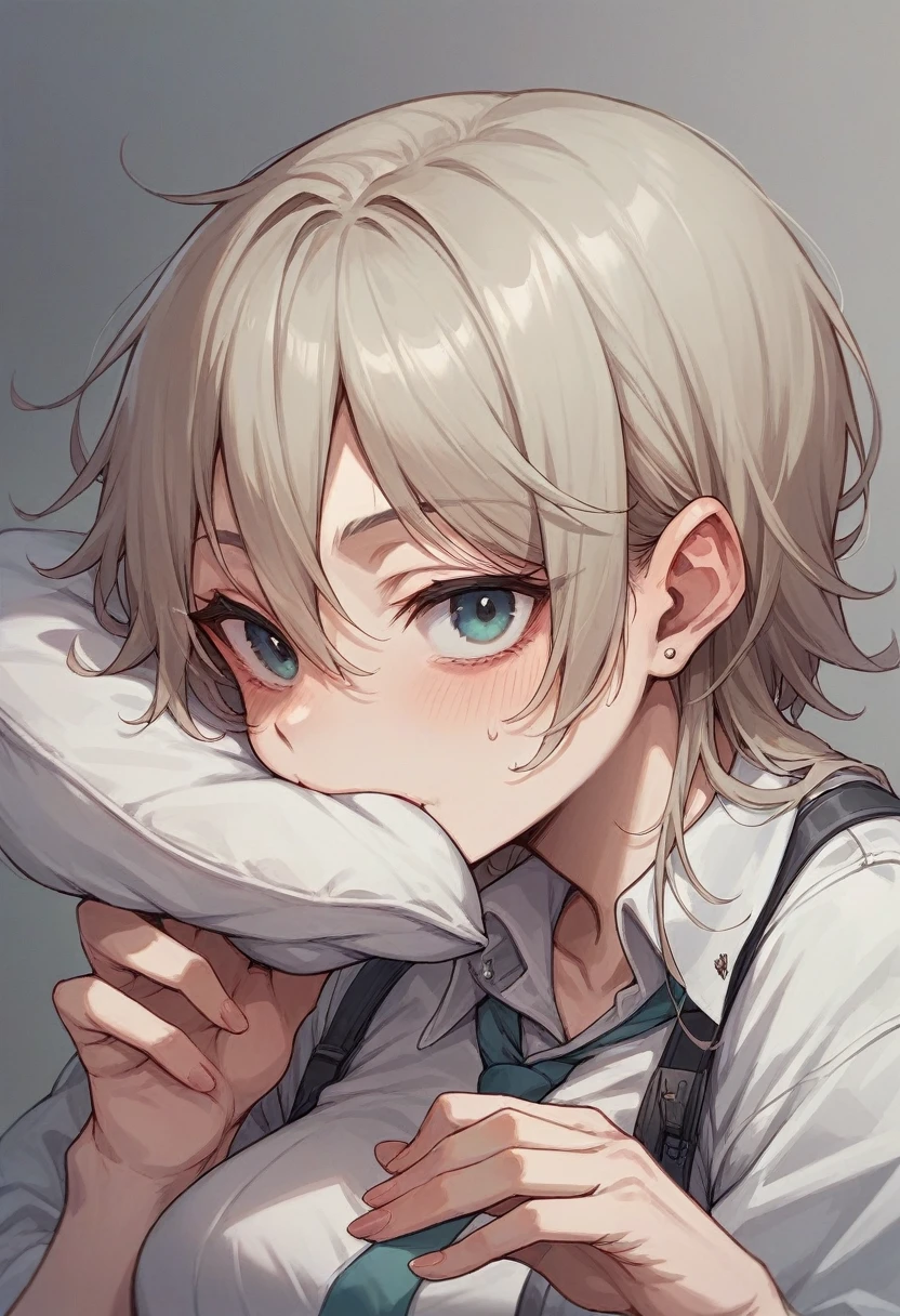 Highest quality　Close-up of the crying hunter girl&#39;s face　The background is a night forest　Photorealistic