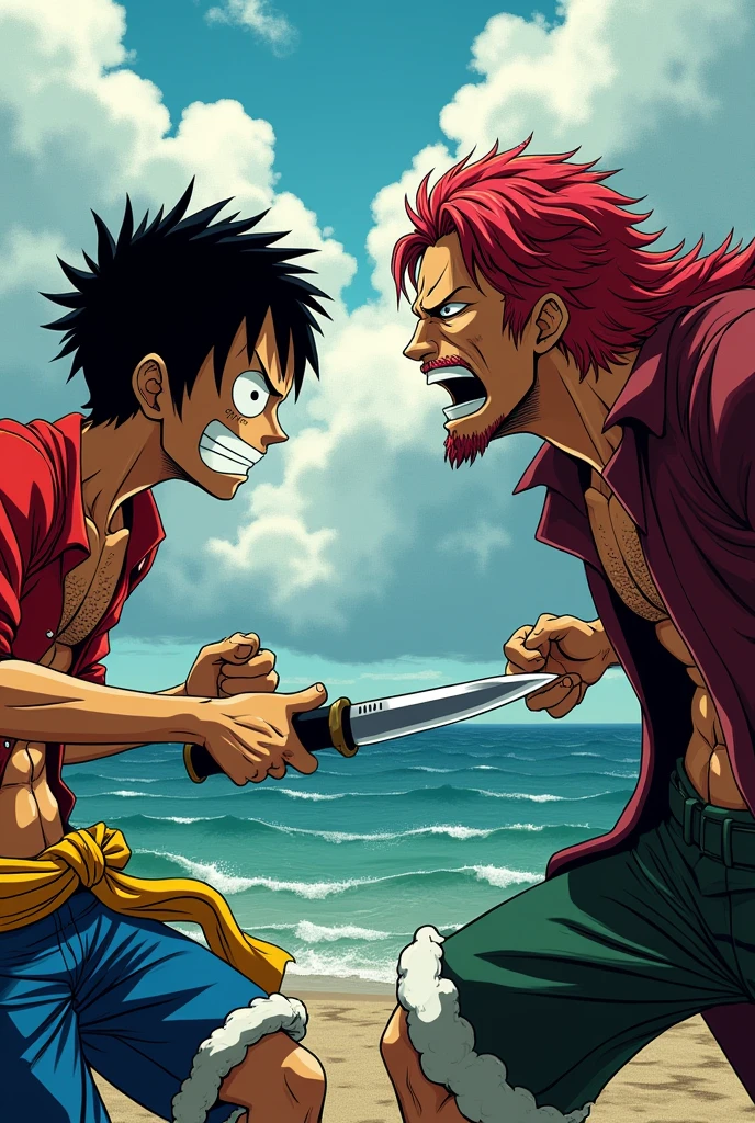 Luffy vs shanks 