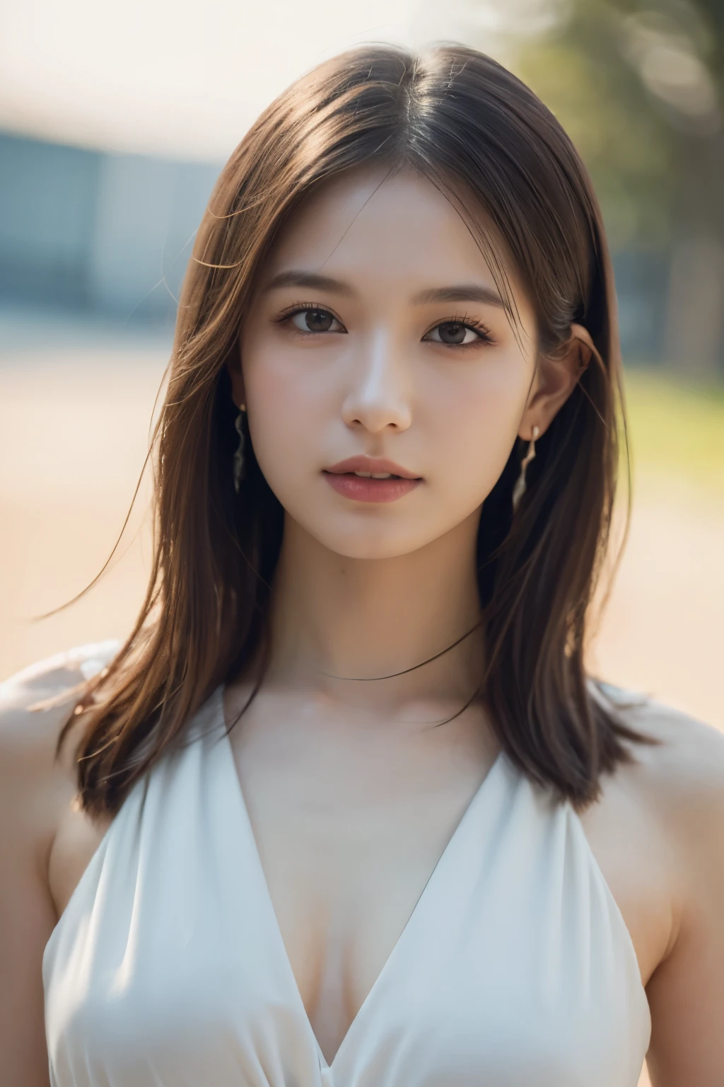 One Girl, (Elegant summer outfits:1.2), (Beautiful Japanese idol portrait photos),
(Simple background in light colors:1.3),
(RAW Photos, Highest quality), (Realistic, photo-Realistic:1.4), masterpiece, 8K Portrait,
Very delicate and beautiful, Very detailed, 2k wallpaper, wonderful, In detail, Very detailed CG unity 8k wallpaper, 
Very detailed, High resolution, 
Soft Light, Beautiful detailed girl, Very detailed eyes and face, Beautiful and sophisticated nose, Beautiful attention to detail,
Cinema Lighting, Perfect Anatomy, 
Slender body, Small breasts, Medium Hair, Bokeh, Dynamic Angle, (Elegant and sophisticated atmosphere)