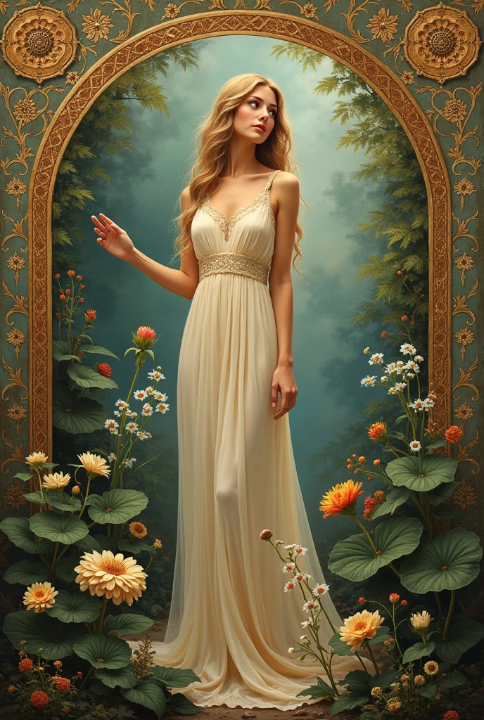 Image of a woman coming out of a painting