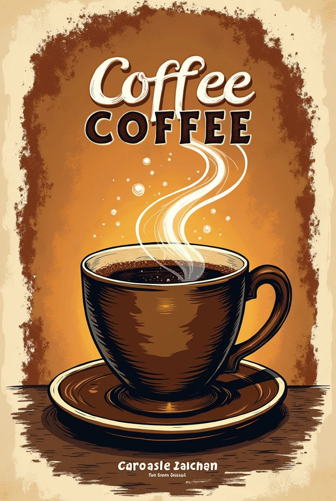 Graphic typography design quotes "
Coffee shop logo、
Logo、From stacked coffee cups、Coffee spills in style.、
Right next to the coffee、In a small silver ashtray、Cigarette butt graphic art、
Left side of coffee、Stylish cocktail graphic art. Smoking is permitted in the cafe. This design is for stylish shop owners.、Dark brown、apricot、Light、Brown design on a white background