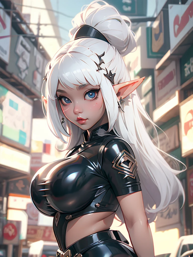 (Best Quality) (masterpiece ) Perfect Face. cute & Evil young beauty princess of New York City.