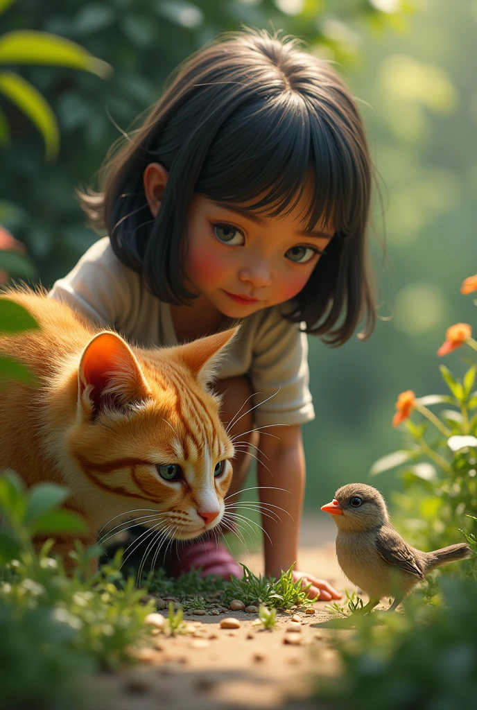the little girl in the garden 4 years olds --auto