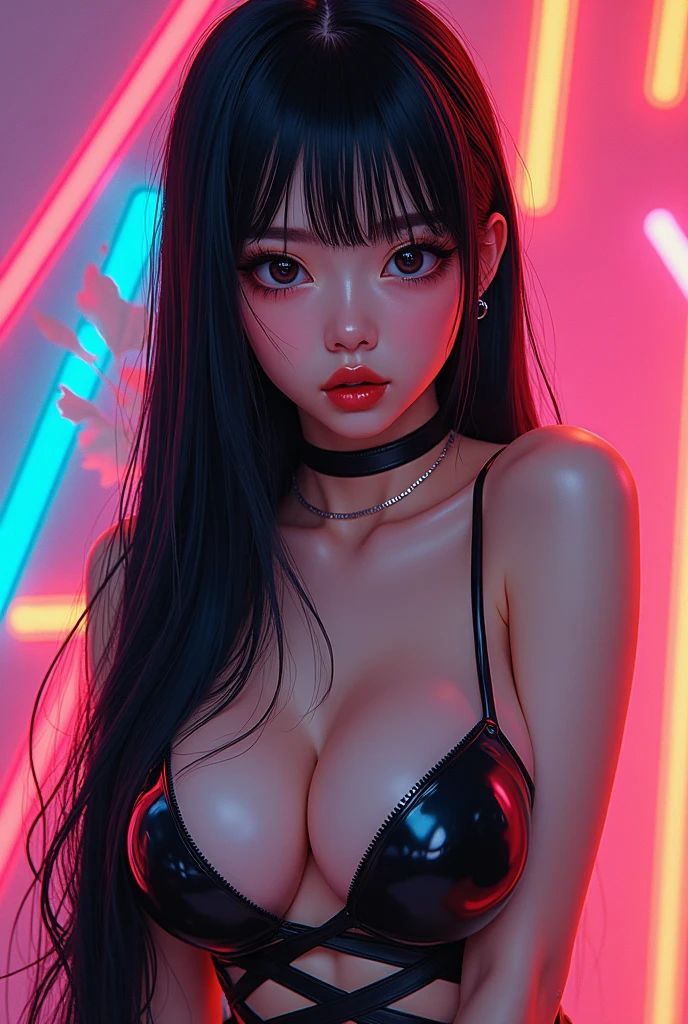 a sensual anime-style girl in a revealing outfit and provocative pose, extremely detailed face and eyes, beautiful detailed lips, long eyelashes, beautiful detailed hands, flawless skin, intricate details, dynamic pose, cinematic lighting, vibrant colors, digital painting, artstation, concept art, high quality, 8k, photorealistic