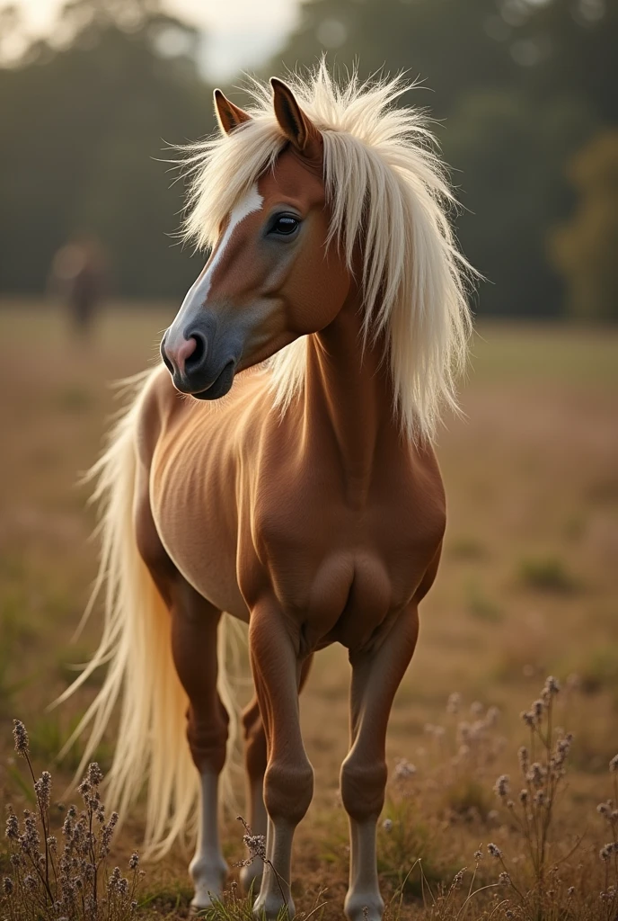 A fictional animal that is a hybrid of a human and a horse　Natural Light Best Quality　Fusion ratio is 50％Each