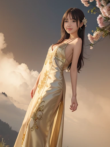 (backless Traditional Japanese attire:1.3), strapless, (classy girl:1.2), (Voluminous Ponytail Hairstyle, Dark-brown hair), medium long hair, (wearing a long veil:1.3), (very provocative smile:1.2), ((Full body Shot: 1.2)), (beautiful backstyle:1.1), (huge breasts:1.2), (looking back the beautiful night beach:1.2), ((Wrapped in the light that stretches from the sky:1.6)), (from behind), BREAK (Masterpiece: 1.3), (Maximum resolution: 1.4), (Ultra HDTV: 1.2), Ultra HDTV, (Detailed eyes and skin), (Detailed facial features), HDR, 8k resolution, Sharp Focus: 1.2, Perfect style, beautiful face, highly detailed face and skin texture, detailed eyes, double eyelids, thin eyebrows, glitter eyeliner: 1.2, pale cheeks, glossy skin, fair skin: 1.2, shiny little neckless and earrings, glossy lips: 1.2,