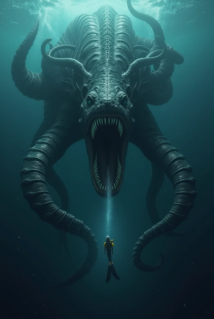 Space monster entering the atmosphere、