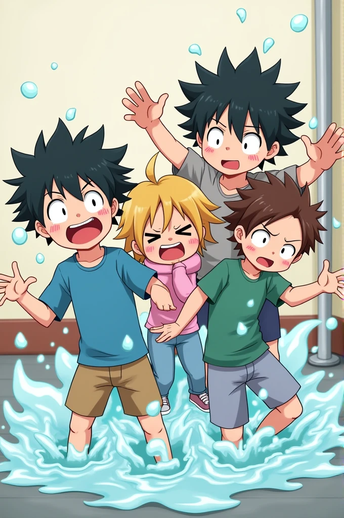 Huge muscles,,Huge erect penis,Handcuffs and neck restraints,Harness,Kagamine Len,Sailor suit,Chibi,Ahegao,sexy tattoo,Imminent sexual activity,(((Ejaculating with force))),Face Paint,Magic circle tattoo below the navel,Muscular,(((Stand up straight like a cat,On all fours,Embarrassed,3boys)))