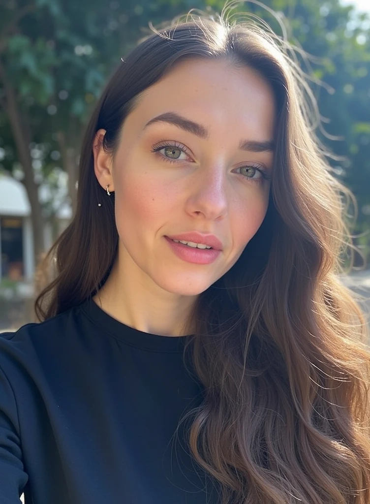 1 woman ((upper body selfie, happy)), masterpiece, best quality, ultra-detailed, solo, outdoors, (night), mountains, nature, (stars, moon) cheerful, happy, backpack, sleeping bag, camping stove, water bottle, mountain boots, gloves, sweater, hat, flashlight, forest, rocks, river, wood, smoke, shadows, contrast, clear sky, analog style (look at viewer:1.2) (skin texture) (film grain:1.3), (warm hue, warm tone:1.2), close up, cinematic light, sidelighting, ultra high res, best shadow, RAW, upper body, wearing pullover