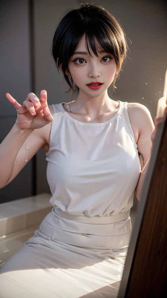 A women standing on a street wearing high heels, full body, wearing beautiful tight transparant long dress, (beautiful Korean face), (huge boobs:1.5), bare butts, full body, {{wearing high heels}}, beautiful leg, viewer, focus, delicate earrings, nose piercing, short hair layered, thin gold glasses, (ultra realistic), (high resolution), (8K), (very detailed), (best illustration), (best quality), (super detailed), (masterpiece), swf cum face, SWF,((Thick white liquid on the face))), (thick white liquid dripping from the body)))), (((thick white liquid on the chest)))), SFW, {{cum on face}}, face covered cum, full covered cum, {{cum on face}}cum_in_mouth, cum on hair, cum on breast,