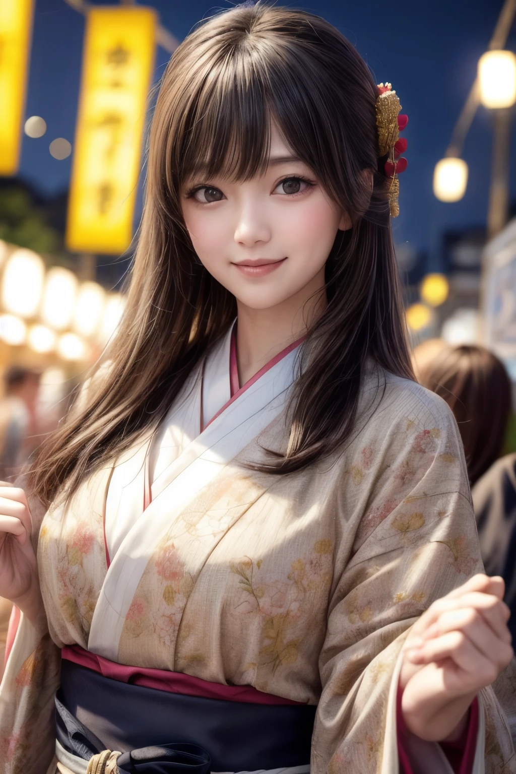 green base, Cute angry face, Pun Pun, 最high quality、high quality、Best image quality、8k、最High resolution、High resolution、temple, Realistic photos, Healthy body, Beautiful Eyes, Flowing black hair, Colorful kimono, Calm expression, Soft lighting, Traditional Japanese art style, Vibrant colors, Peaceful atmosphere, Delicate features, Graceful posture, Beautiful Landscape
