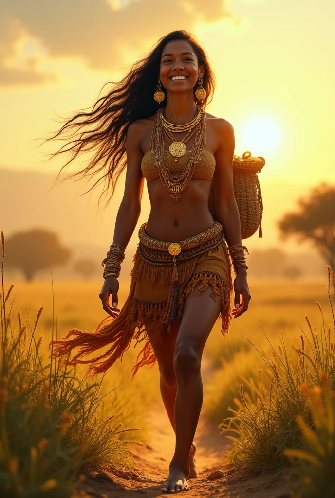 Sexy african tribal warrior girl